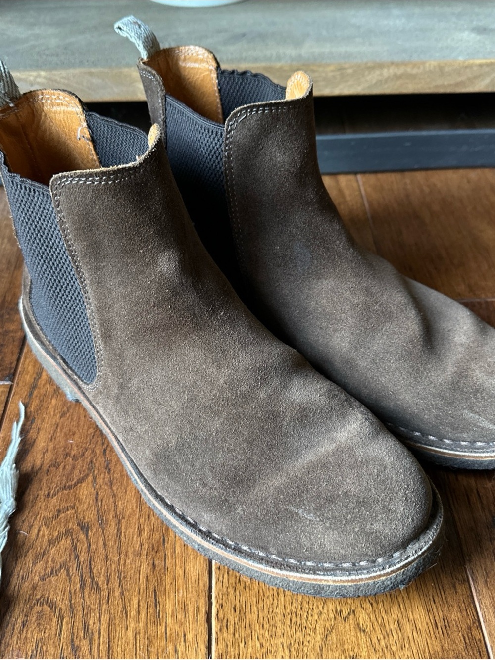 Astorflex Bitflex Chestnut Brown Suede Chelsea Boots 42 Italy Rubber Sole 9